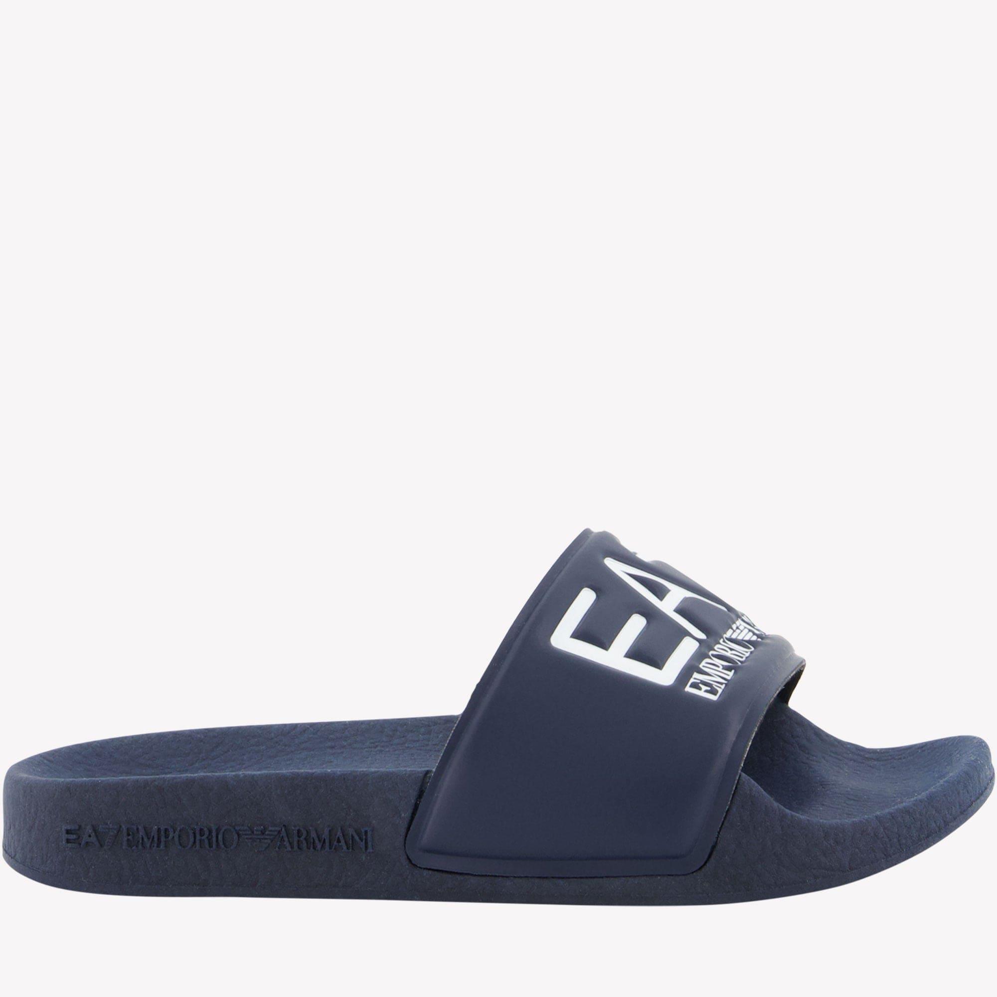 EA7 Jongens Slippers Navy Superstellar