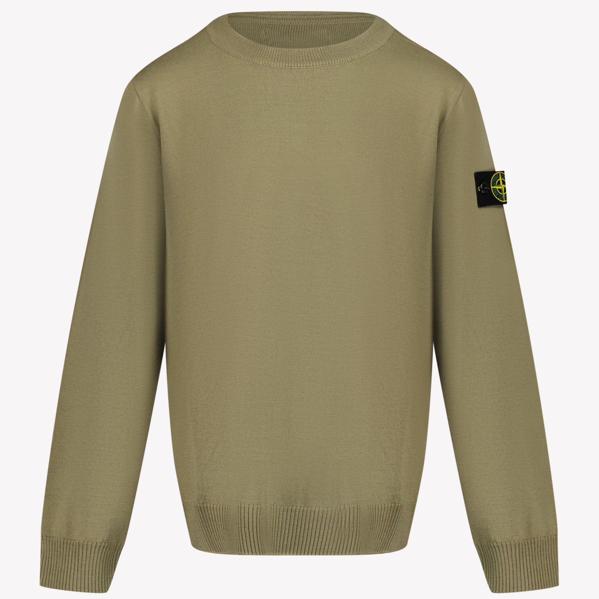 Stone Island Jongens Trui Olijf Groen Superstellar