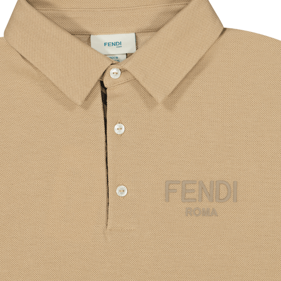 Fendi Kinder Jongens Polo Beige