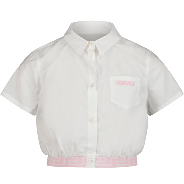 Versace Kinder Meisjes Blouse Wit 4Y