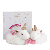 Doudou et Compagnie Baby Slippers White