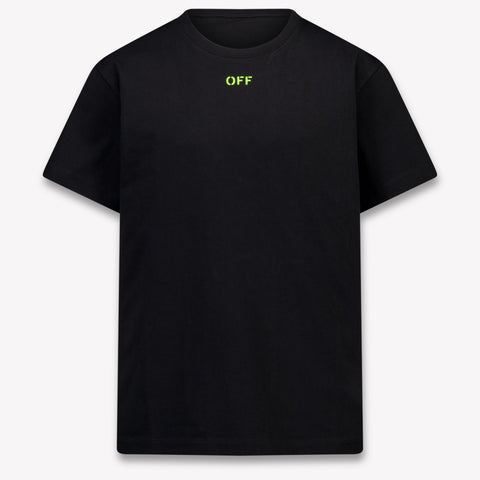 Off-White Kinder Jongens T-Shirt In Zwart