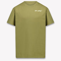 Off-White Kinder Jongens T-Shirt In Olijf Groen