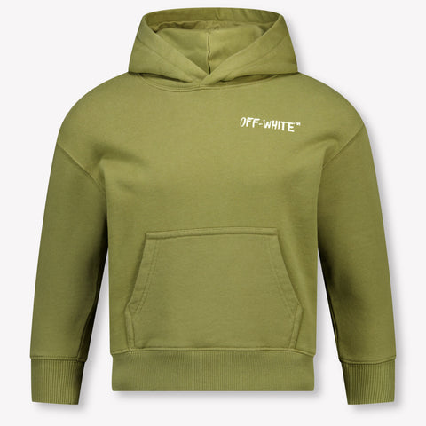Off-White Kinder Jongens Trui In Olijf Groen