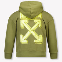 Off-White Kids Boys Sweater In Olive Green