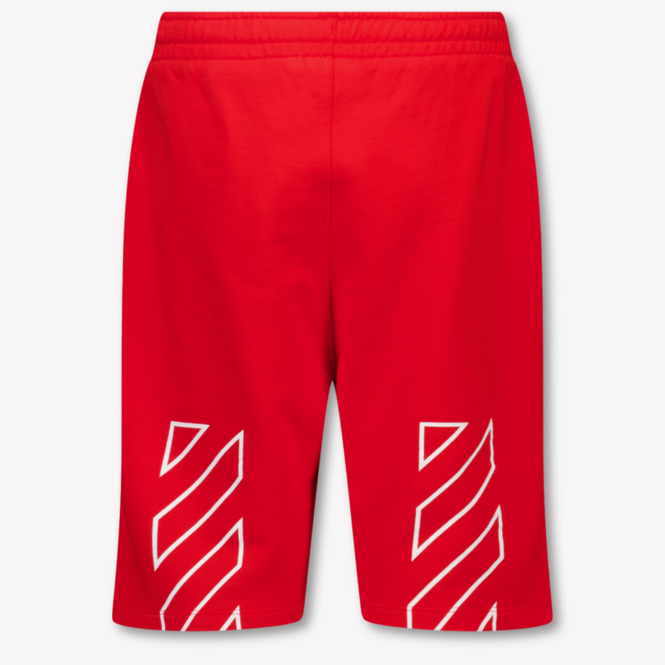 Off-White Kinder Jongens Shorts In Rood