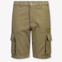 Off-White Kinder Jongens Shorts In Olijf Groen