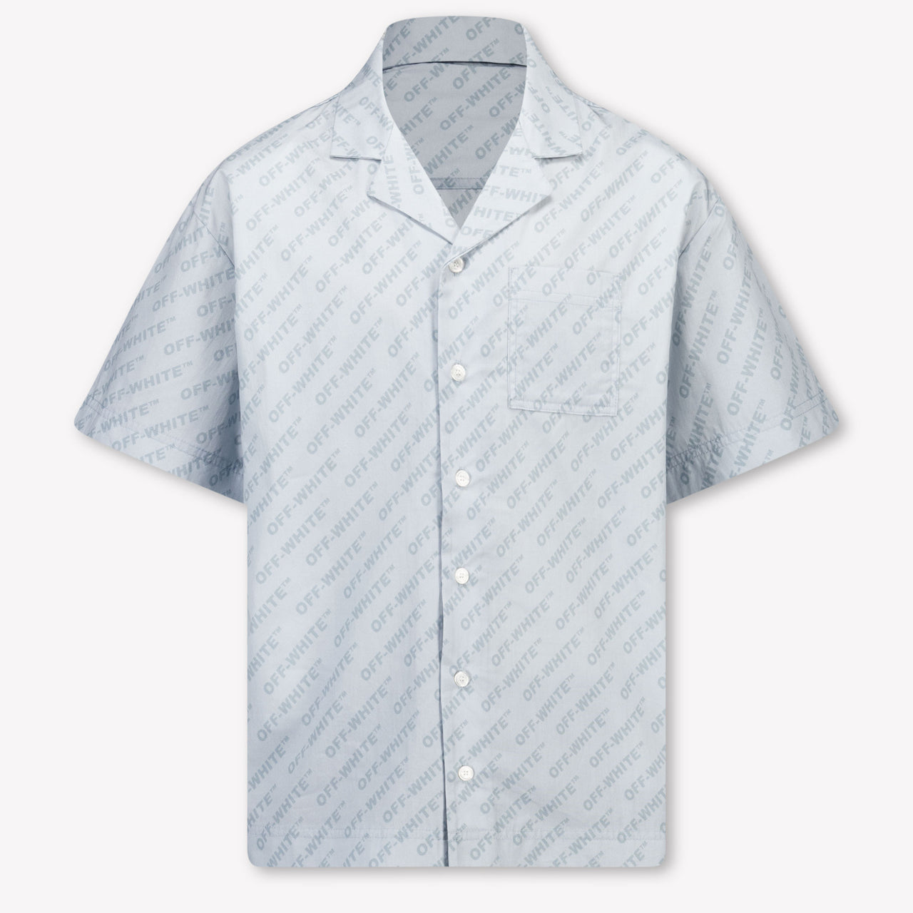 Off-White Kinder Jongens Blouse In Licht Blauw