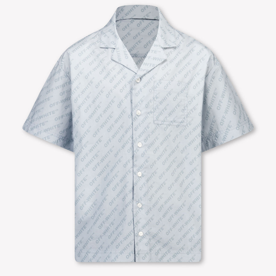 Off-White Kinder Jongens Blouse In Licht Blauw