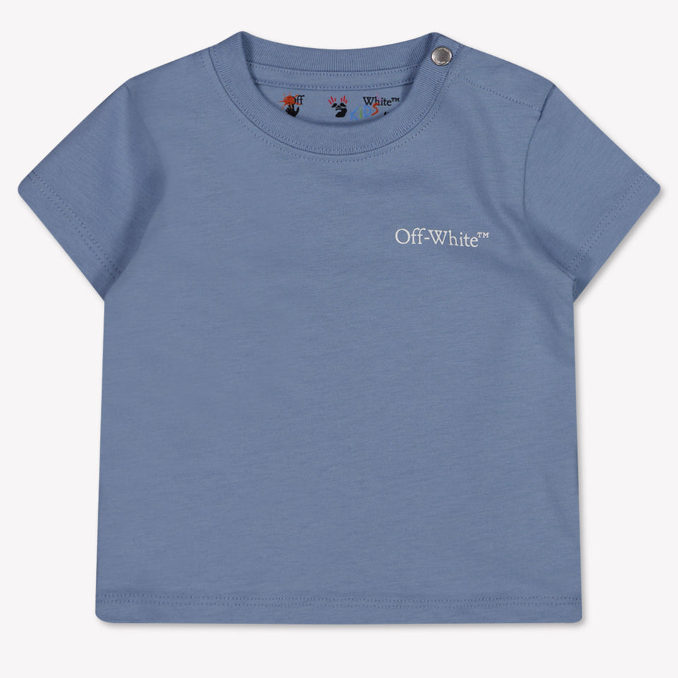 Off-White Baby Jongens T-Shirt In Licht Blauw