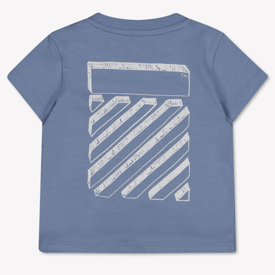 Off-White Baby Jongens T-Shirt In Licht Blauw