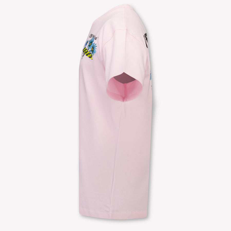 Off-White Kinder Meisjes T-Shirt In Licht Roze