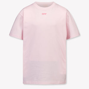 Off-White Kinder Meisjes T-Shirt In Licht Roze
