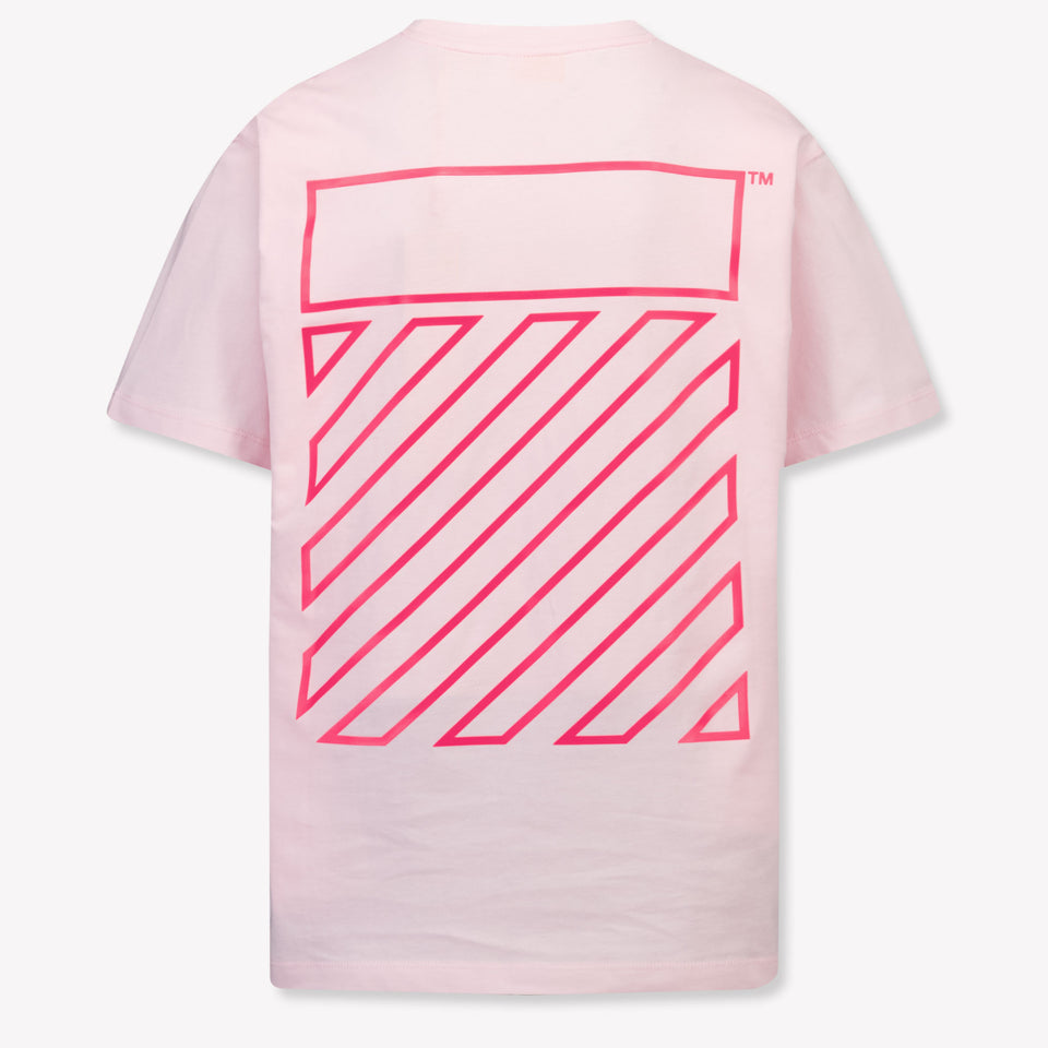 Off-White Kinder Meisjes T-Shirt In Licht Roze