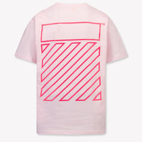 Off-White Kinder Meisjes T-Shirt In Licht Roze
