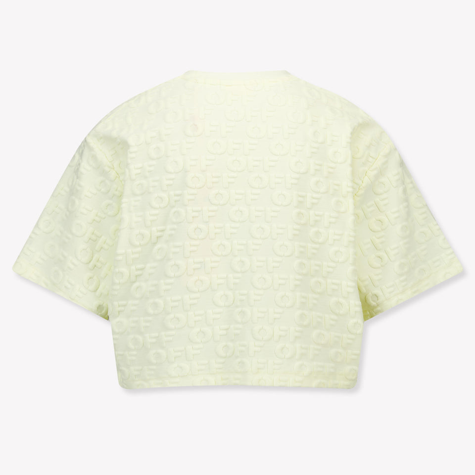 Off-White Kinder Meisjes T-Shirt In Geel