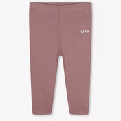 Off-White Baby Meisjes Legging In Licht Roze