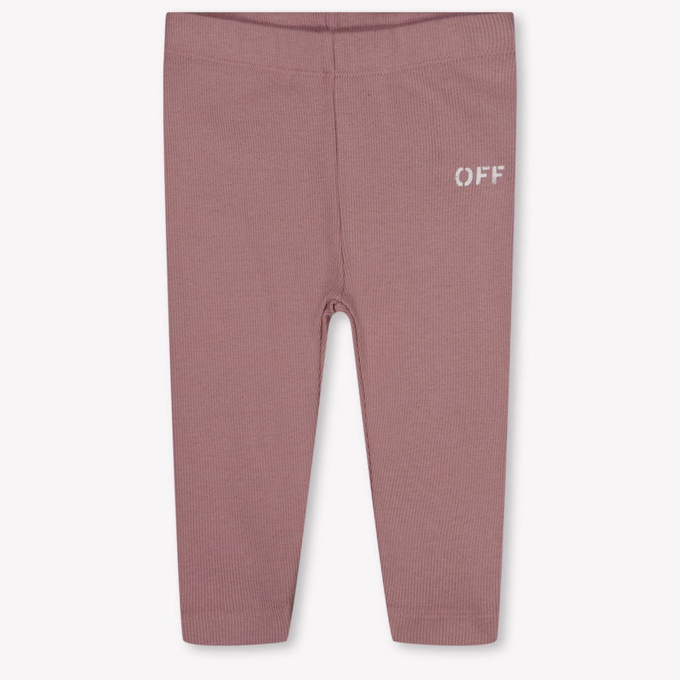 Off-White Baby Meisjes Legging In Licht Roze