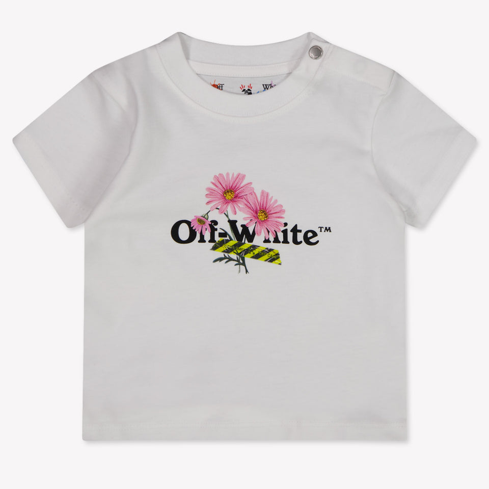 Off-White Baby Meisjes T-Shirt In Wit