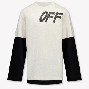 Off-White Kinder Jongens T-Shirt In Grijs