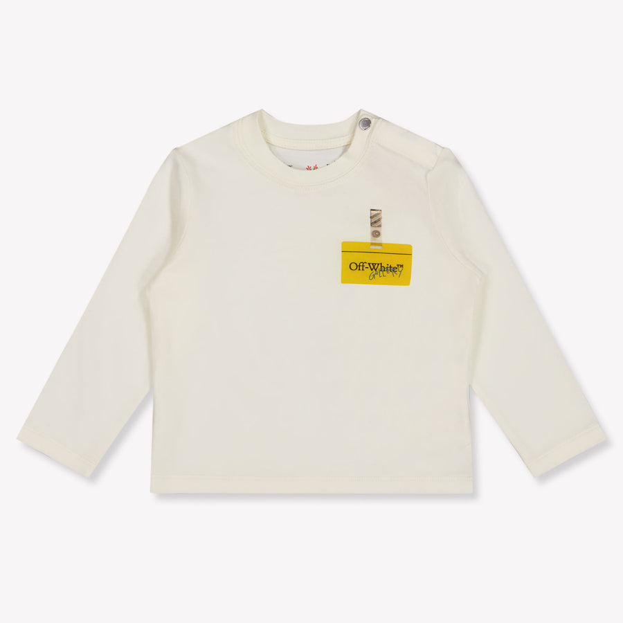 Off-White Baby Jongens T-Shirt In Off White