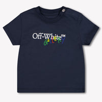 Off-White Baby Jongens T-Shirt In Navy