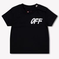 Off-White Baby Jongens T-Shirt In Zwart