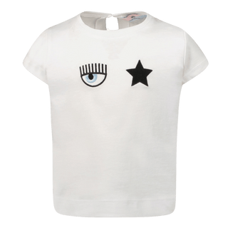 Chiara Ferragni Baby Meisjes T-Shirt Wit 9 mnd