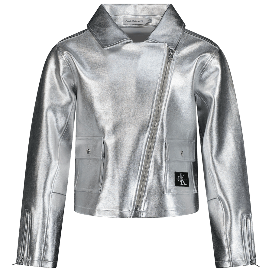 Calvin Klein Kinder Meisjes Jas Zilver