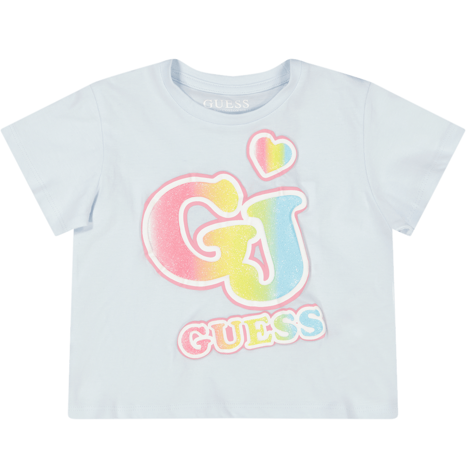 Guess Kinder Meisjes T-Shirt Licht Blauw 2Y