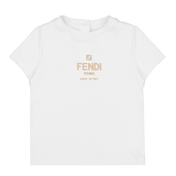 Fendi Kids Unisex T-Shirt Off White