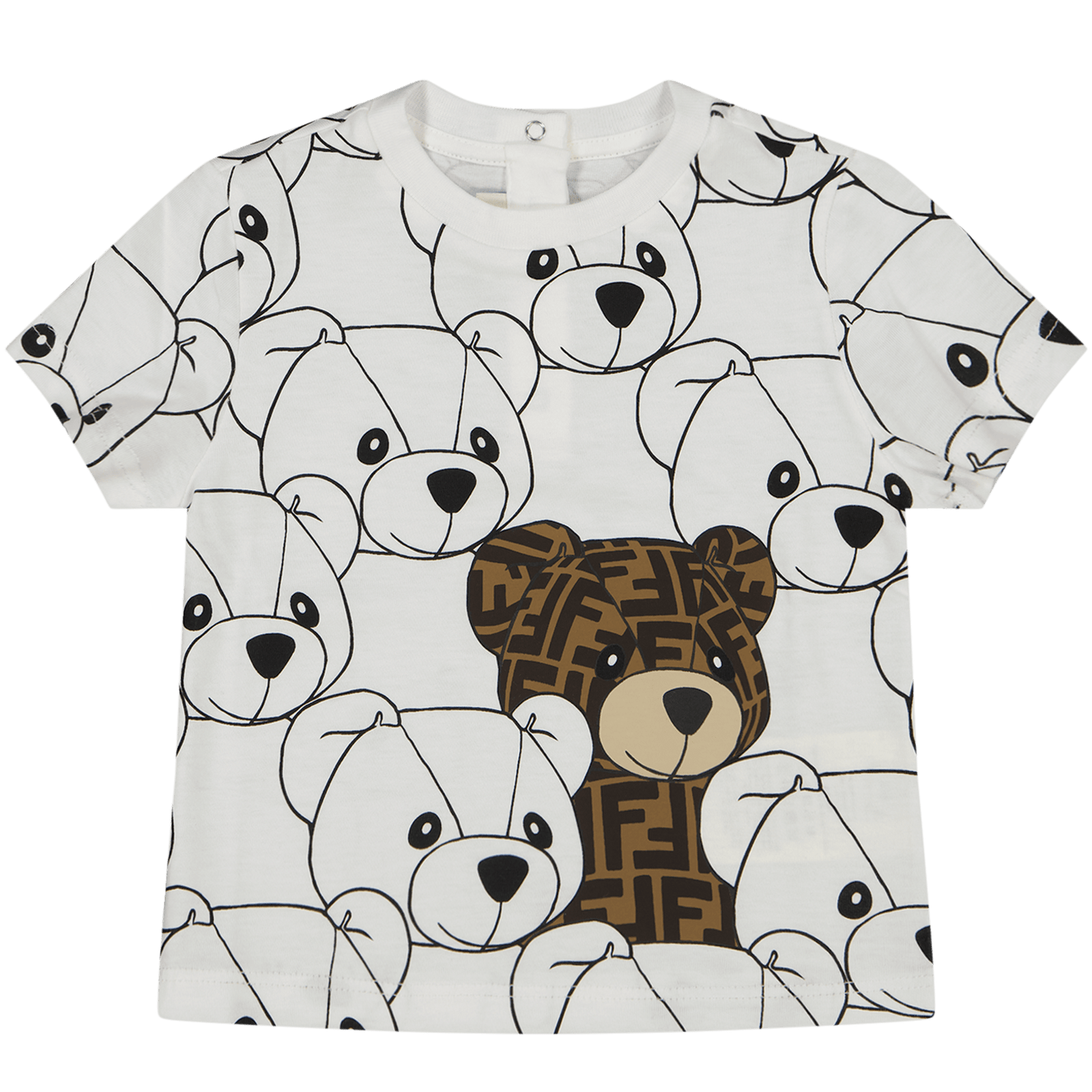 Fendi Baby Unisex T-Shirt Wit 3 mnd