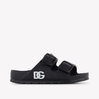 Dolce & Gabbana Jongens Slippers In Zwart
