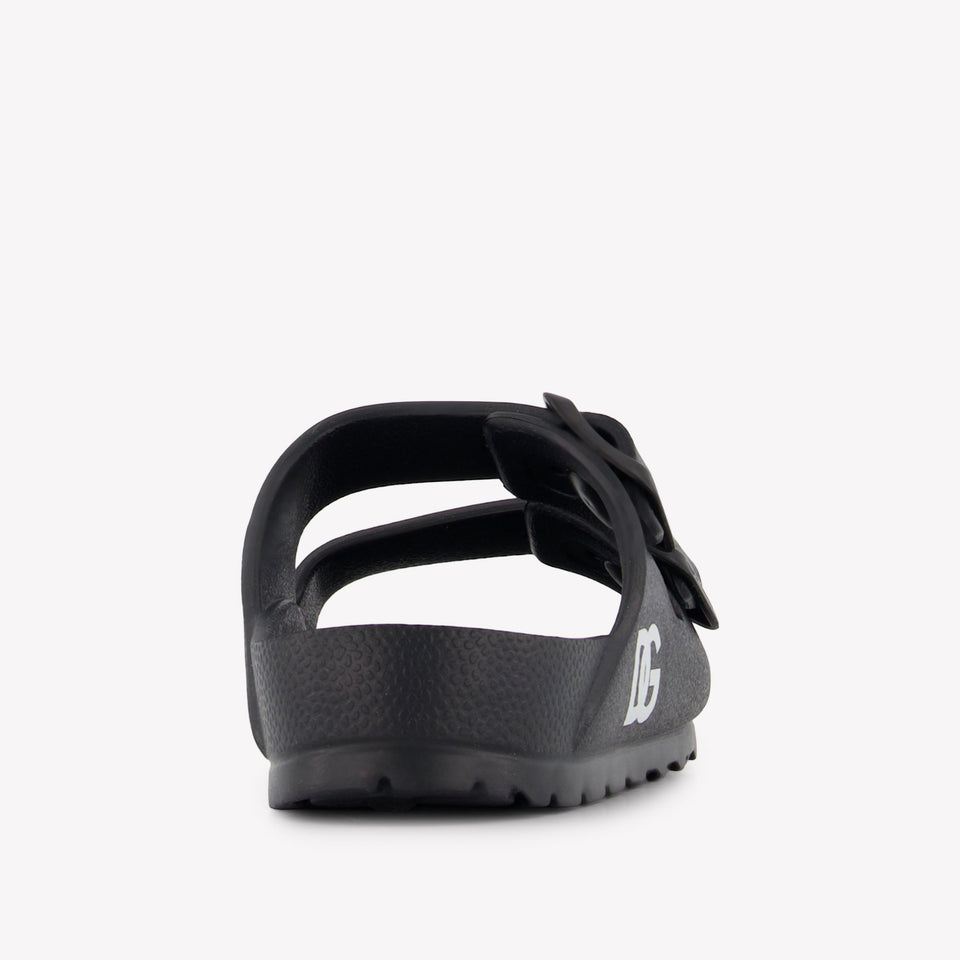 Dolce & Gabbana Jongens Slippers In Zwart