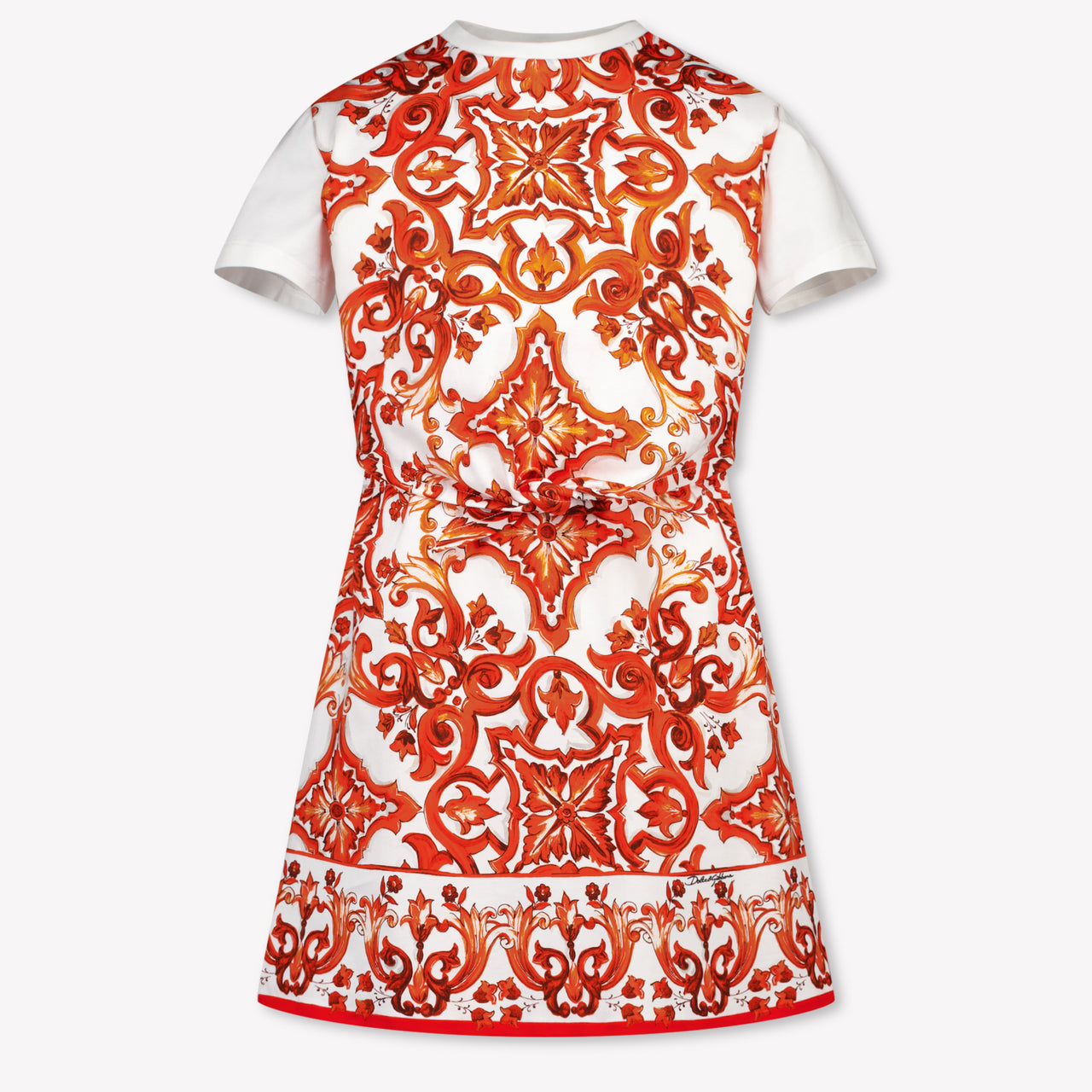 Dolce & Gabbana Kids Girls Dress In Orange