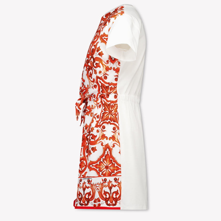 Dolce & Gabbana Kids Girls Dress In Orange