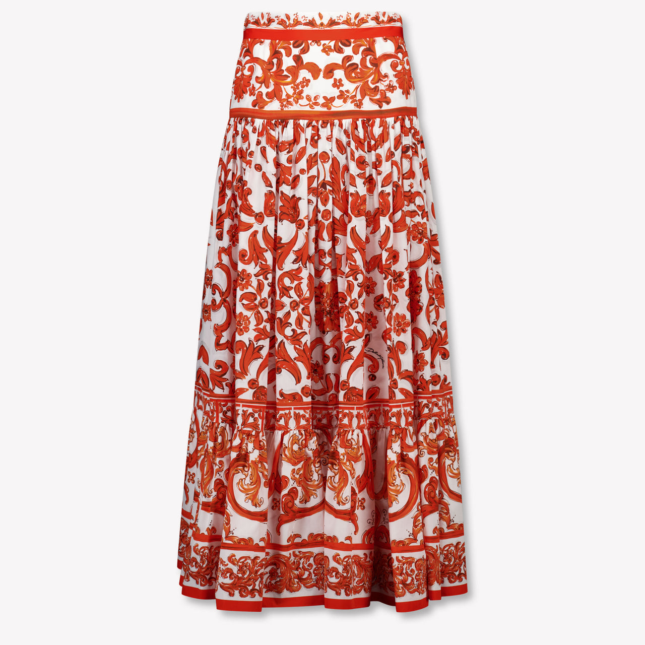 Dolce & Gabbana Kids Girls Skirt In Orange