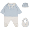 Fendi Unisex Playsuit Light Blue