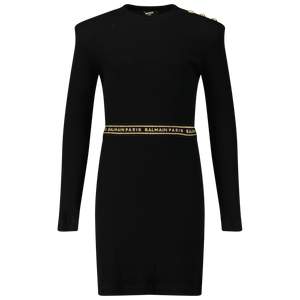 Balmain Kinder Meisjes Jurk Zwart 4Y