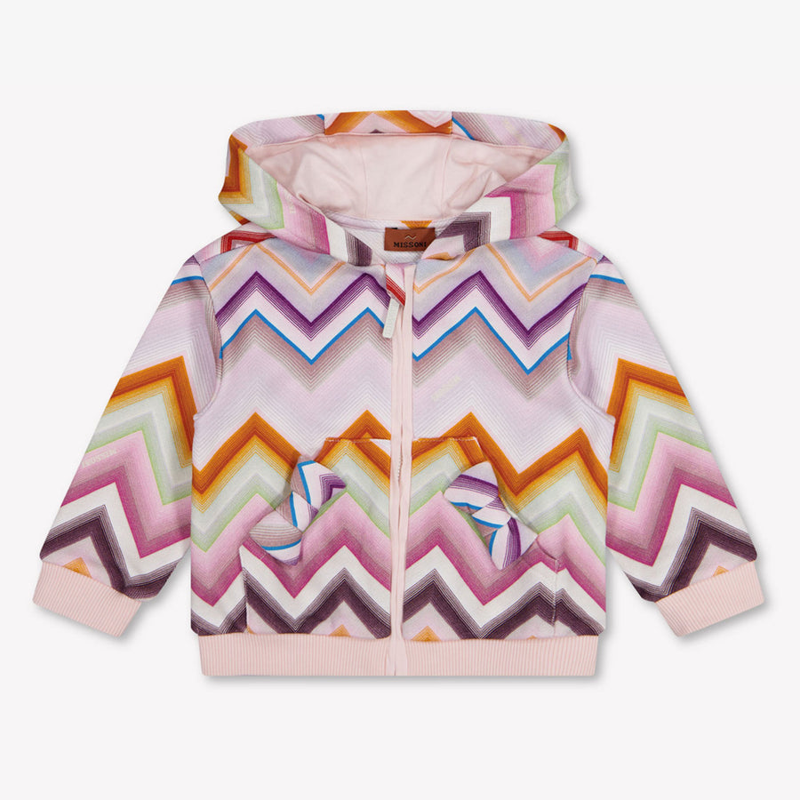 Missoni Baby Girls Cardigan In Light Pink