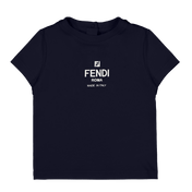 Fendi Kids Unisex T-Shirt Blue