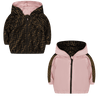 Fendi Baby Girls Jacket Light Pink