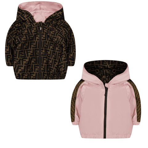 Fendi Baby Meisjes Jas Licht Roze