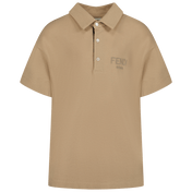 Fendi Kids Boys Polo Beige