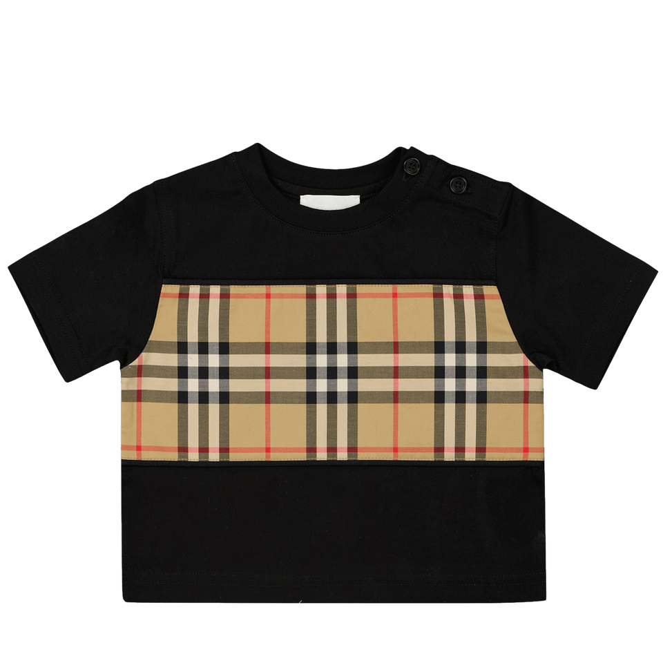 Burberry Baby Unisex T-Shirt Zwart 6 mnd