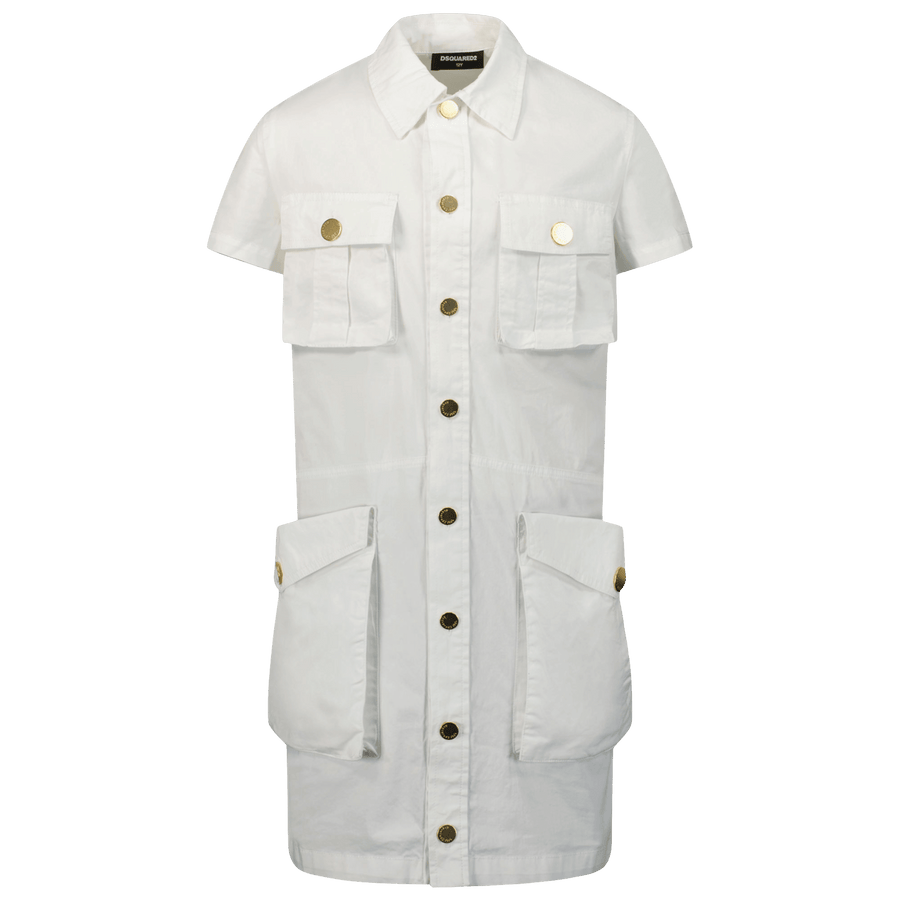 Dsquared2 Kinder Meisjes Jurk Wit 4Y