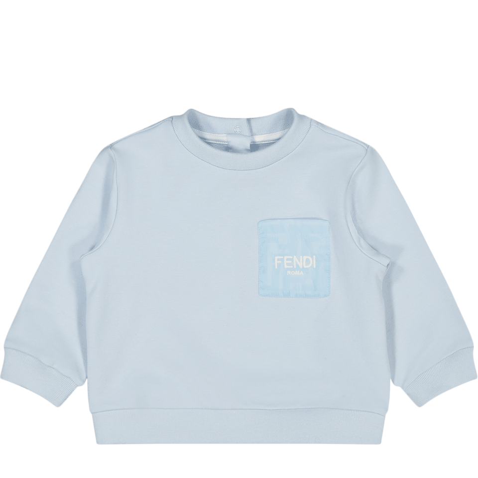 Fendi Baby Unisex Sweater Light Blue