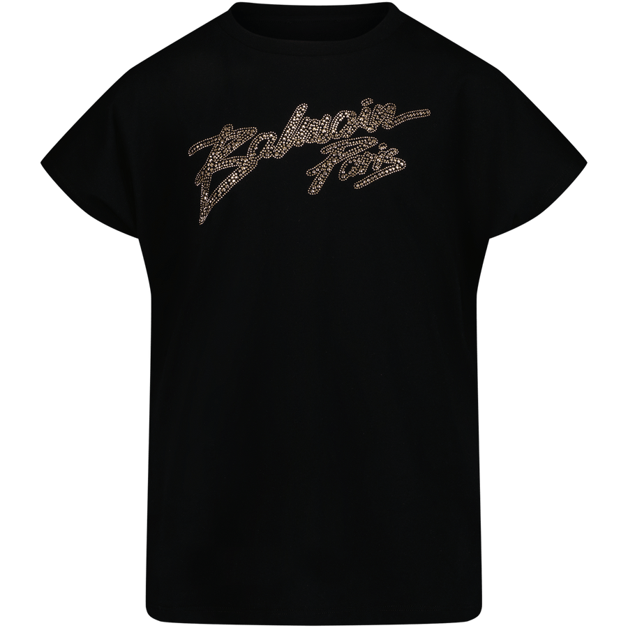 Balmain Girls T-Shirt Black