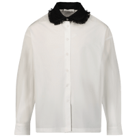 MonnaLisa Kinder Meisjes Blouse Off White 4Y