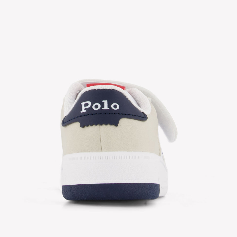 Ralph Lauren MASTERS COURT Jongens Sneakers In Licht Beige